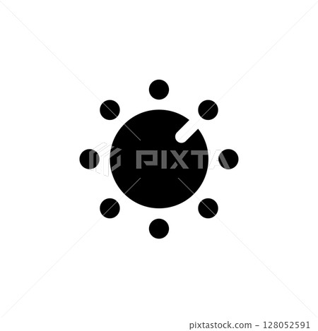 Camera Timer, Photo Exposure, Stopwatch Solid Flat Vector Icon Isolated on White Background 128052591