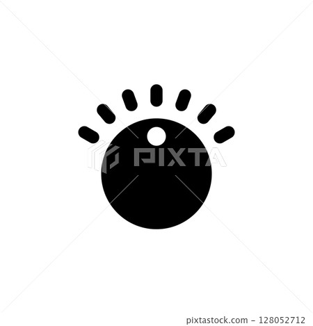 Adjusting Volume Regulator, Audio Controller Solid Flat Vector Icon Isolated on White Background Adjusting Volume Regulator, Audio Controller Solid Flat Vector Icon Isolated on White Background 128052712