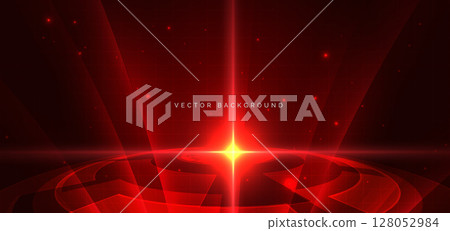 Futuristic technology hi tech red gear element on dark red background. Futuristic technology hi tech red gear element on dark red background. 128052984