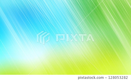 An abstract background image of a refreshing blue and yellow-green gradient with diagonal light shining through it 128053282