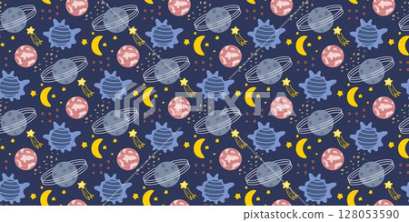 Space seamless background for kids Space seamless background for kids 128053590