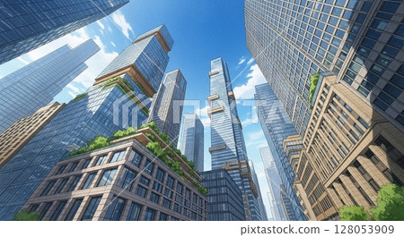 綠樹成蔭、建築多樣的金融區 128053909