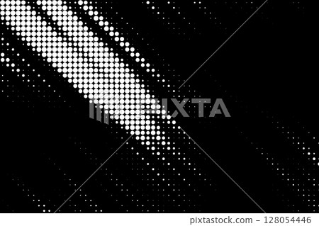 Diagonal Halftone Dots on Black Background Diagonal Halftone Dots on Black Background 128054446
