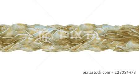 Set of watercolor hand-painted seabed surfaces with sand dunes with different textures. Template for marine-themed design, educational content, games, decorative elements in digital and printed media. Set of watercolor hand-painted seabed surfaces with sand dunes with different textures. Template for marine-themed design, educational content, games, decorative elements in digital and printed media. 128054478