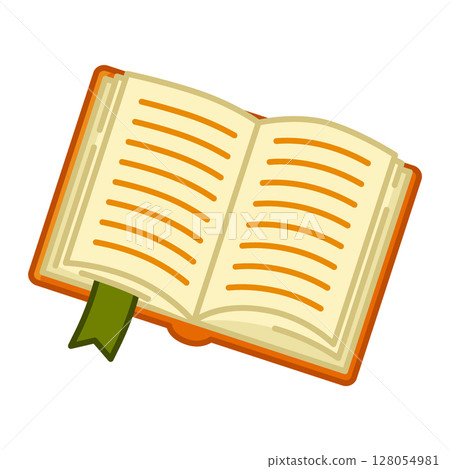 Cartoon Open Book Illustration Cartoon Open Book Illustration 128054981