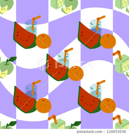 Tropical Juice Fiesta Pattern 128055036