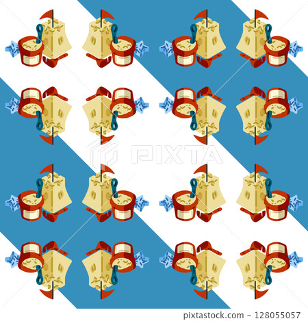 Playful Beach Toys Pattern 128055057