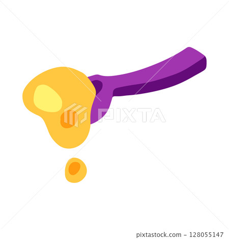 Cartoon Honey Spoon Illustration 128055147