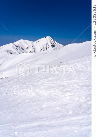 View of Mt. Okudainichi from the route in the remaining snow season at Raichozawa. Climbing Mt. Tateyama and Mt. Betsuyama in the Northern Alps in the remaining snow season View of Mt. Okudainichi from the route in the remaining snow season at Raichozawa. Climbing Mt. Tateyama and Mt. Betsuyama in the Northern Alps in the remaining snow season 128055635