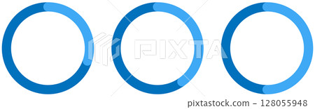 3種藍色漸層環 128055948