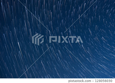 Amazing Night Sky With Star Trails And Rotating Milky Way Amazing Night Sky With Star Trails And Rotating Milky Way 128056030