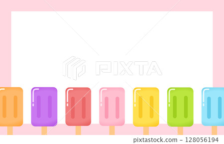 Colorful popsicle summer wallpaper, pop and cute background material Colorful popsicle summer wallpaper, pop and cute background material 128056194
