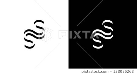 modern and unique letter SS initials logo design 128056268