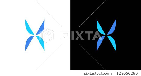 modern and unique letter X initials logo design 128056269