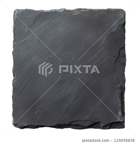 Square black slate stone 128056836