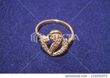 Gold diamond ring Gold diamond ring 128056978