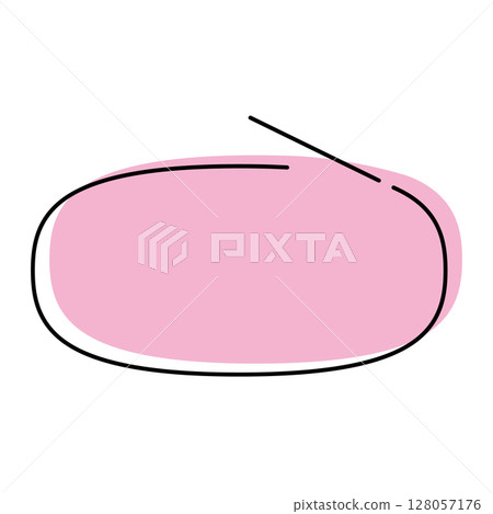 Simple speech bubble illustration, horizontal, oval Simple speech bubble illustration, horizontal, oval 128057176