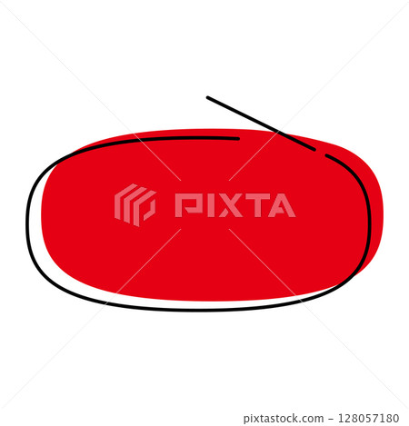 Simple speech bubble illustration, horizontal, oval 128057180