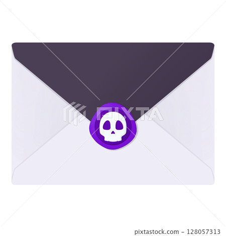 Halloween envelope skull seal Halloween envelope skull seal 128057313
