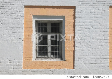 Metal Grid For Window. Security Bars. House window iron security bars. Security bars for window. 128057323