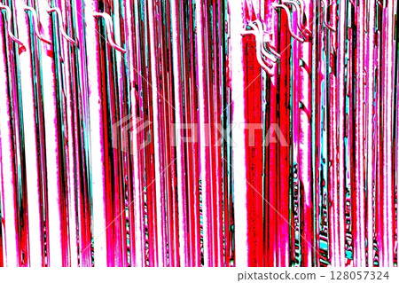 Portable sectional fence close-up. Mobile metal fences made of stainless steel.  128057324