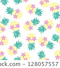Vector Seamless Pattern with Pineapples 128057557
