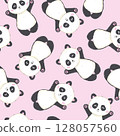 Cartoon Seamless Panda Pattern 128057560