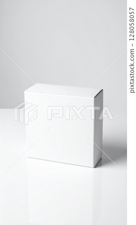 White Cardboard Box on White Surface 128058057