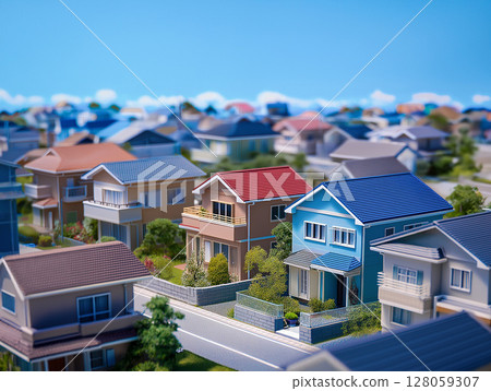 Residential area miniature [AI] 128059307