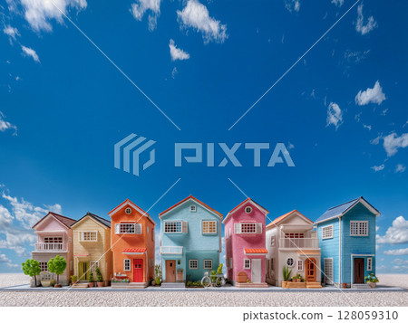 Colorful Miniature New Town [AI] 128059310