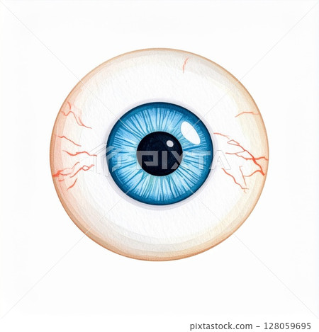 Detailed Watercolor Painting of a Human Eye Detailed Watercolor Painting of a Human Eye 128059695