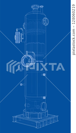 Industrial tank. Vector rendering of 3d 128060219