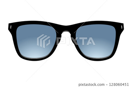 Realistic sunglasses. Summer glasses for eye protection Realistic sunglasses. Summer glasses for eye protection 128060451
