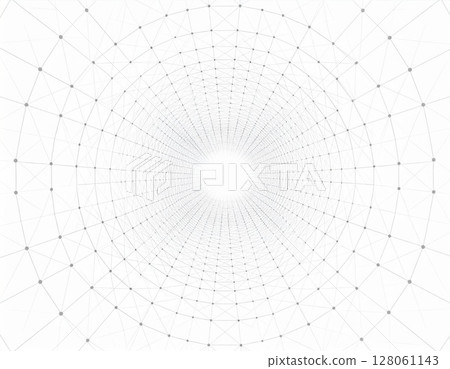 Abstract White and Black Dotted Spiral Background 128061143