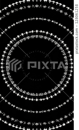 Abstract Black And White Circular Pattern Design Abstract Black And White Circular Pattern Design 128061258