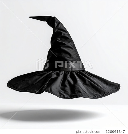 Black Witch Hat on White Background Black Witch Hat on White Background 128061847
