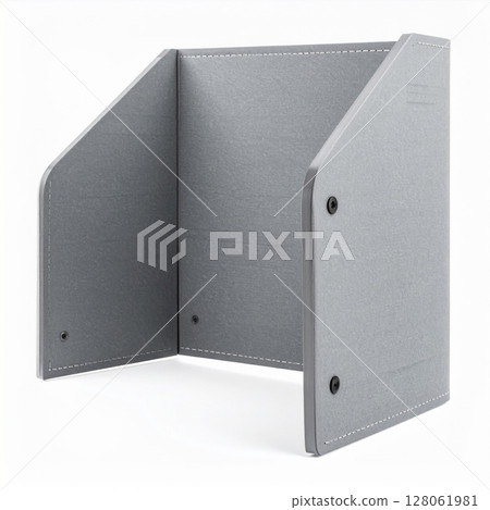 Grey Foldable Privacy Screen for Desk 128061981