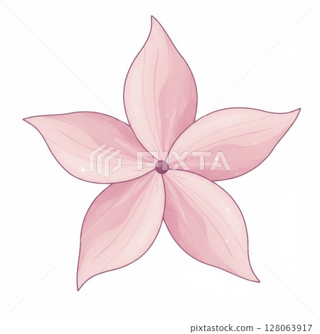 Delicate Pink Flower Blossom Illustration 128063917