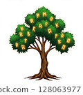 Glowing Rune Tree Illustration 128063977