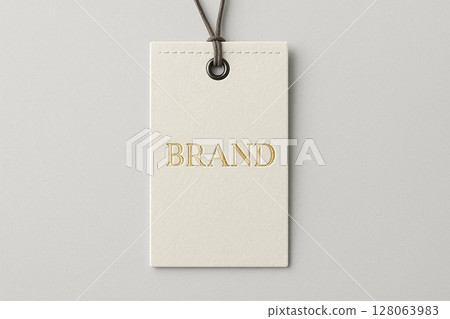 Clothing Tag Mockup with Clean Design for Fashion Branding 128063983