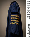 Navy Blue Robe with Gold Embroidery Detail 128064411