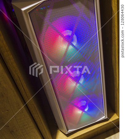 Shot of the PC case tower. Technology 128064430