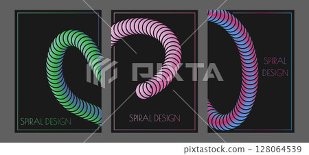 A colorful spiral. A design template for the design of a cover, banner, poster. Composition for interior design, decor and creative ideas A colorful spiral. A design template for the design of a cover, banner, poster. Composition for interior design, decor and creative ideas 128064539