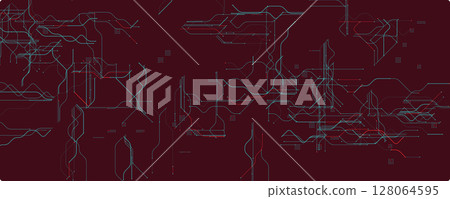 Red Tech Line Pattern Tech Lines On Dark Red. Abstract Circuit Design... - Stock Illustration ...
