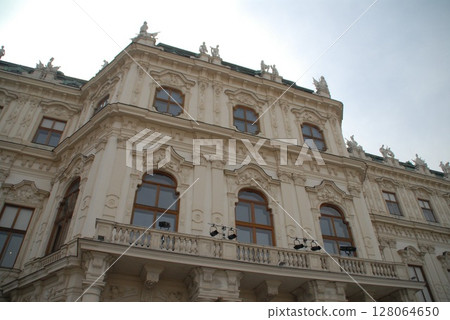 An aerial view of the intricate decoration of the cathedral's exterior 128064650