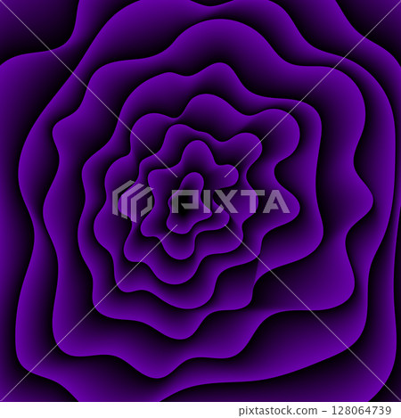 Abstract background of three-dimensional gradient purple lines. Blue wave background template for creative design 128064739