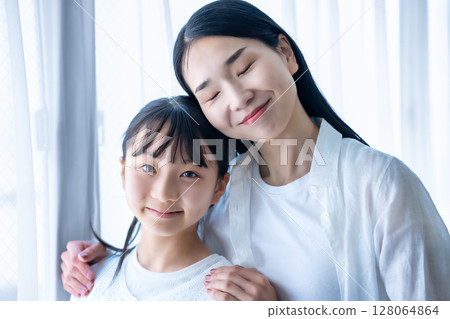 Mom and daughter skinship 128064864