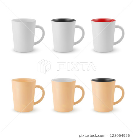Set of Empty Cups 128064936