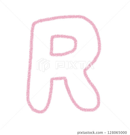 字母 R 手寫字母 可愛 材質 粉紅色 插圖 材質 圖示 蠟筆風格 128065000