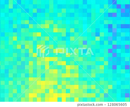 類似像素的小方塊以馬賽克圖案排列，顏色呈現漸層變化。 128065605
